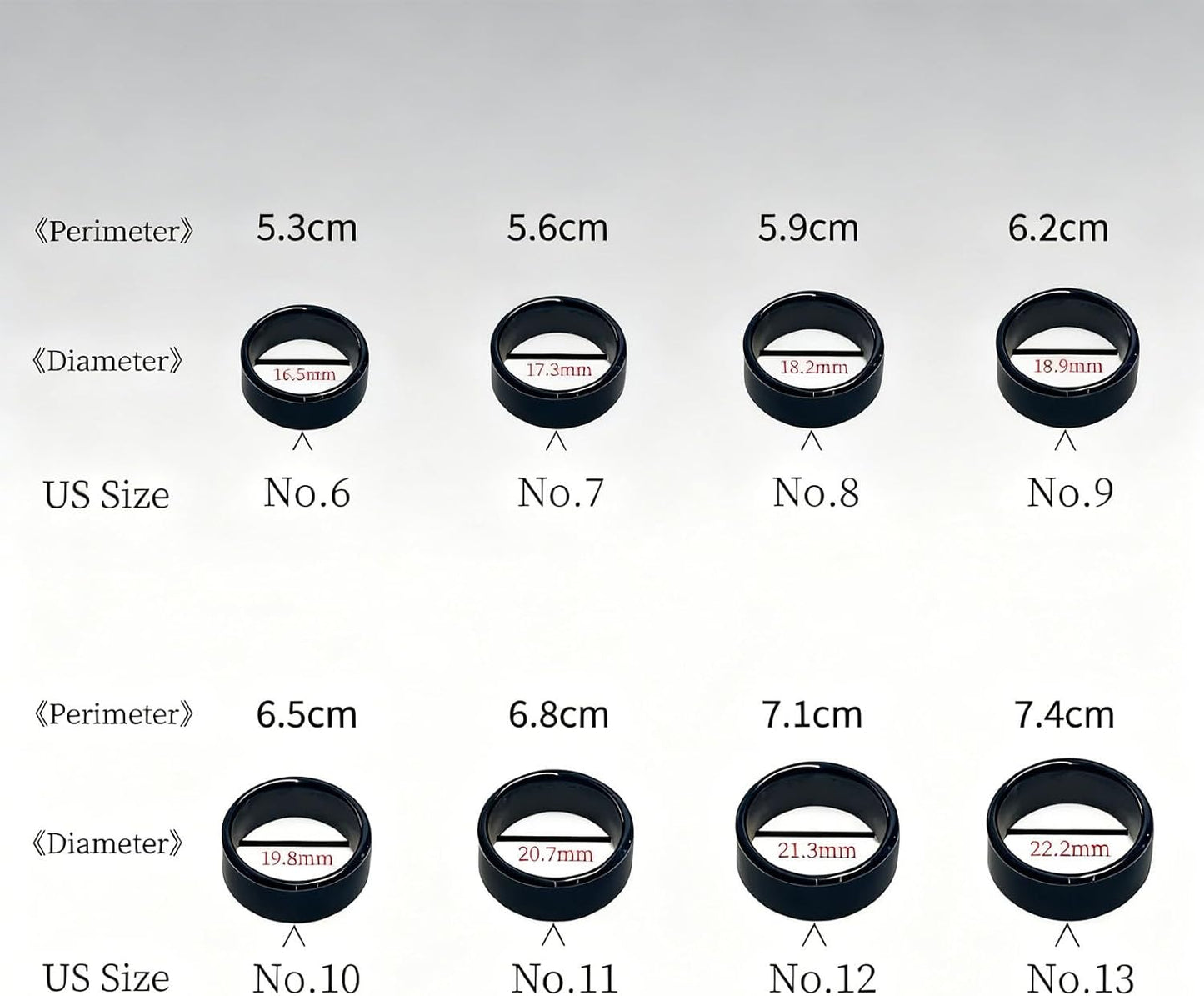 RFID Rewritable Ring RFID Dual Frequency Ring Black US#10 | RFID Ring, 13.56Mhz Cuid&125Khz T5577 Access Key Cards in One Ring, Ceramic Smart Finger Ring Wear for Men or Women