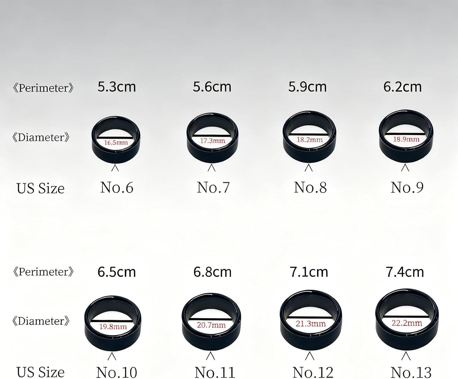 RFID Rewritable Ring RFID Dual Frequency Ring Black US#10 | RFID Ring, 13.56Mhz Cuid&125Khz T5577 Access Key Cards in One Ring, Ceramic Smart Finger Ring Wear for Men or Women