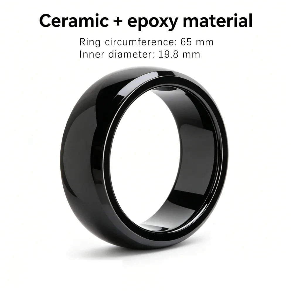 NFC Smart Ring NTAG216 IC RFID Rewritable ISO14443A/B & ISO15693 IP68 Waterproof Ceramic Ring for Access Control & Attendance