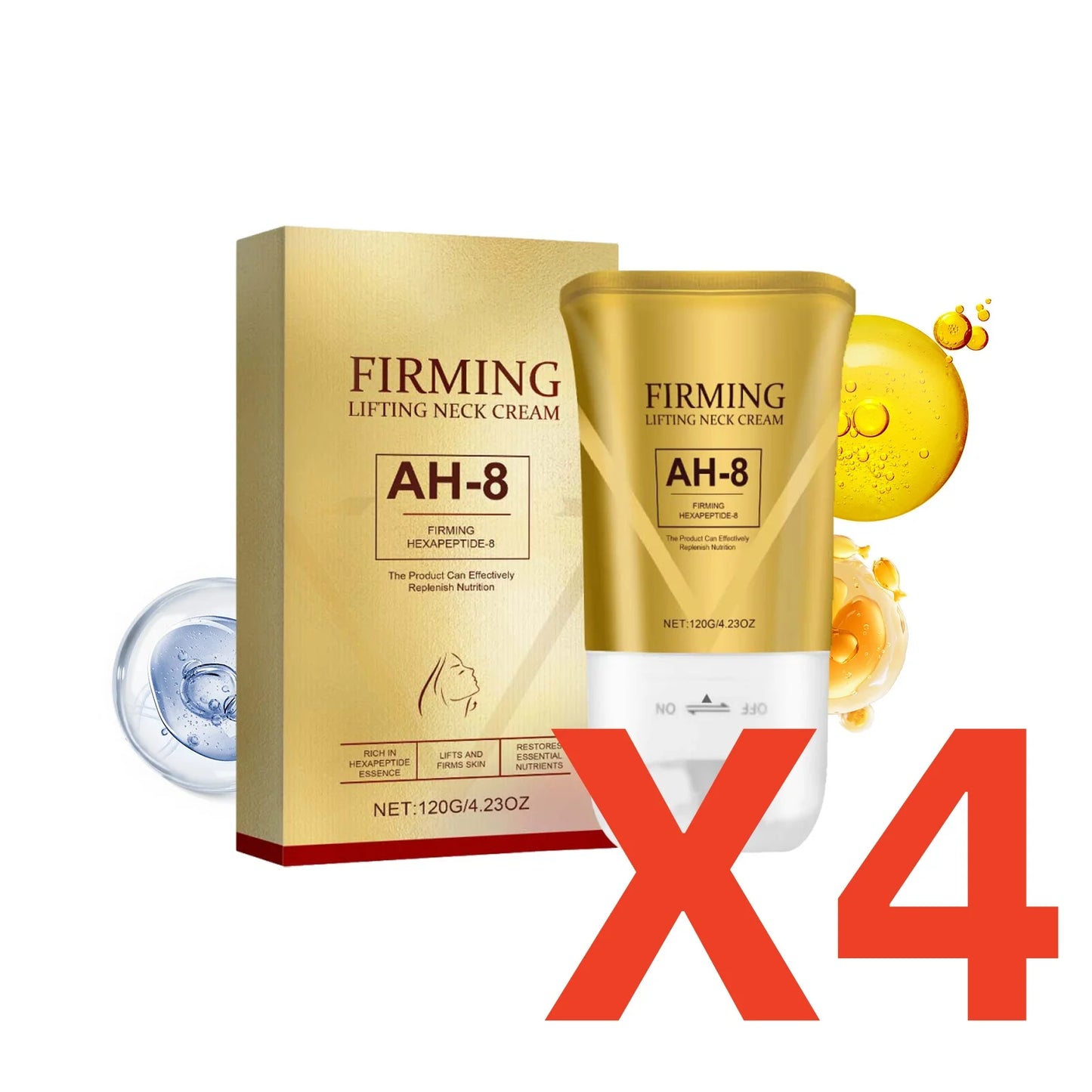 Neck Roller Cream Massage Firm Nourish Soothe Skin Improve Dryness Reduce Wrinkles Fine Lines Sagging Remove Double Chin Cream