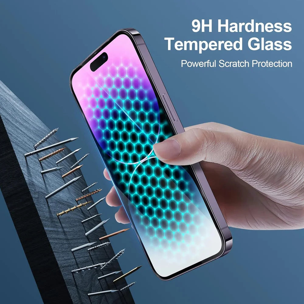 HD Screen Protection For iPhone 11,12,13,14,15 and 16 Pro Max Tempered Glass