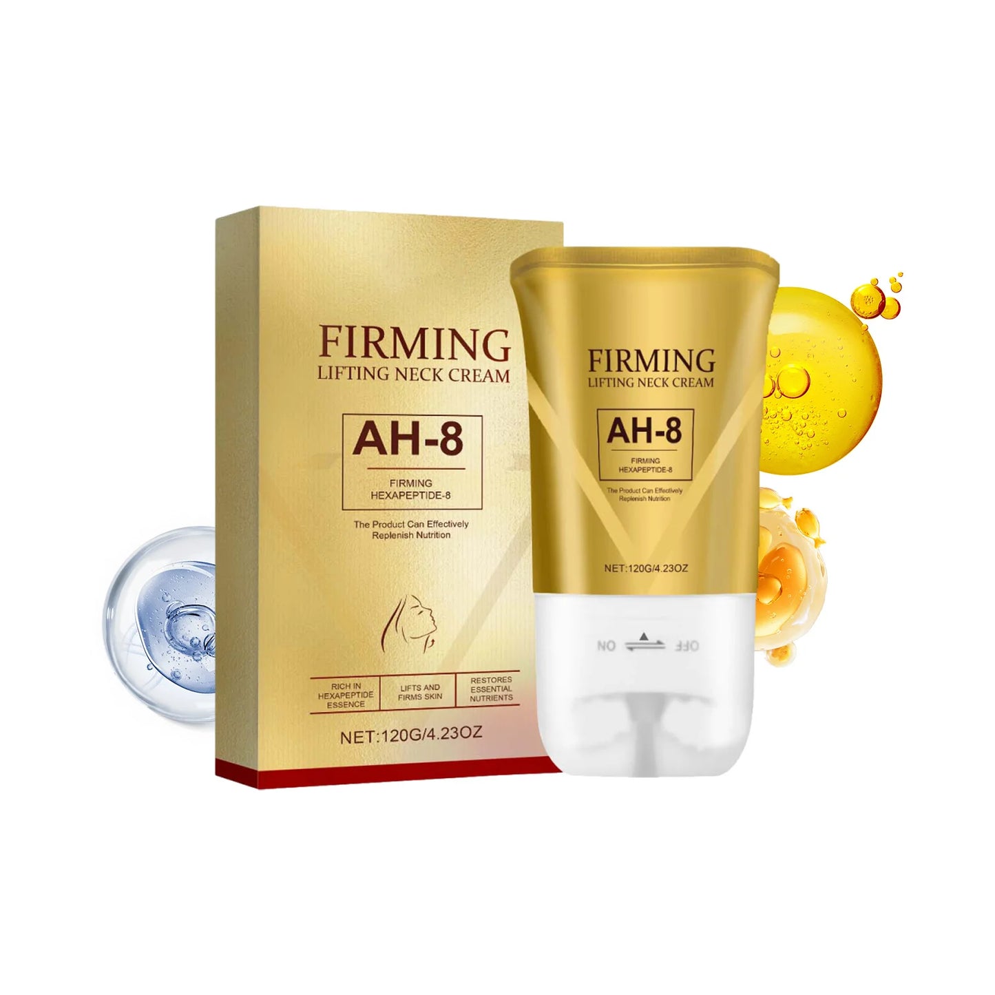 Neck Roller Cream Massage Firm Nourish Soothe Skin Improve Dryness Reduce Wrinkles Fine Lines Sagging Remove Double Chin Cream