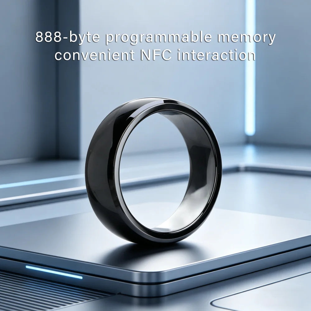 NFC Smart Ring NTAG216 IC RFID Rewritable ISO14443A/B & ISO15693 IP68 Waterproof Ceramic Ring for Access Control & Attendance
