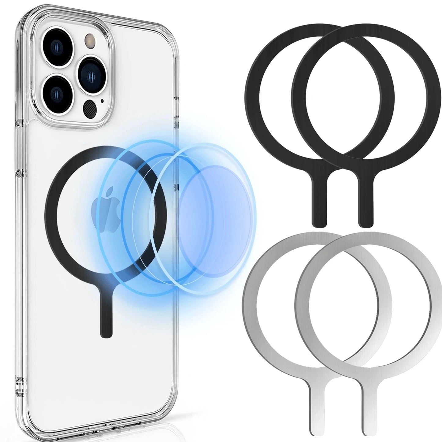 Universal Magnet Sticker Magnetic Adapter; Ring Suitable for Magsafe IPhone Wireless Charging