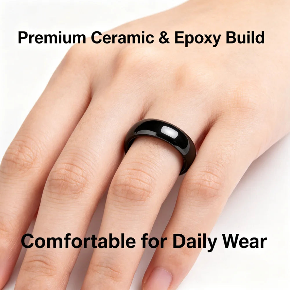 NFC Smart Ring NTAG216 IC RFID Rewritable ISO14443A/B & ISO15693 IP68 Waterproof Ceramic Ring for Access Control & Attendance