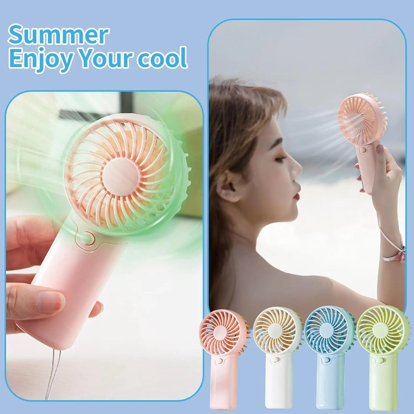 8-48Pcs Mini Portable Fans for Wedding Fans Mini Handheld Fans for Guest Bulk Battery Operated Wedding Fans Eyelash Fan