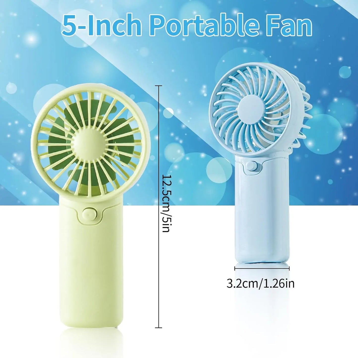 8-48Pcs Mini Portable Fans for Wedding Fans Mini Handheld Fans for Guest Bulk Battery Operated Wedding Fans Eyelash Fan