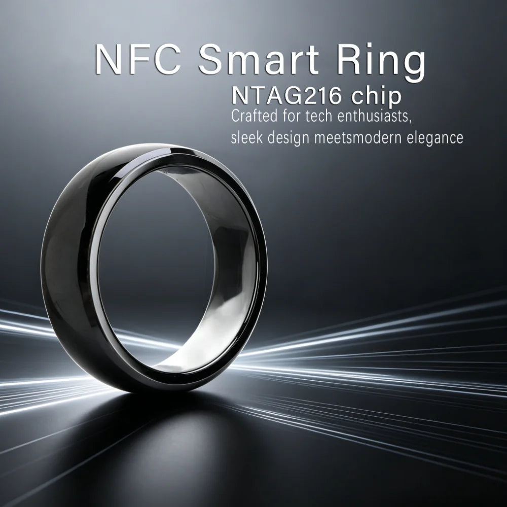 NFC Smart Ring NTAG216 IC RFID Rewritable ISO14443A/B & ISO15693 IP68 Waterproof Ceramic Ring for Access Control & Attendance