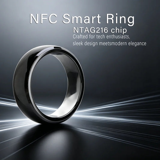 NFC Smart Ring NTAG216 IC RFID Rewritable ISO14443A/B & ISO15693 IP68 Waterproof Ceramic Ring for Access Control & Attendance