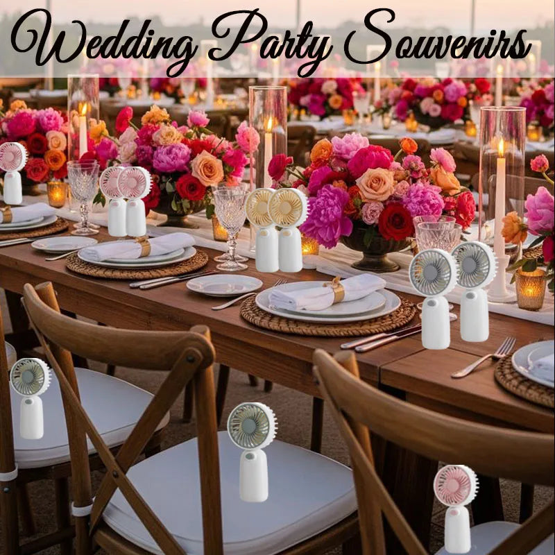 8-48Pcs Mini Portable Fans for Wedding Fans Mini Handheld Fans for Guest Bulk Battery Operated Wedding Fans Eyelash Fan