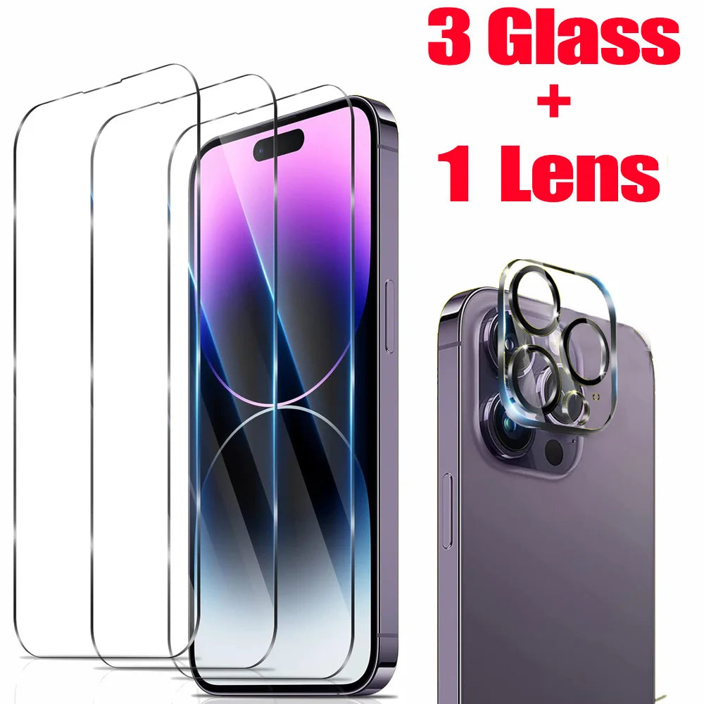 HD Screen Protection For iPhone 11,12,13,14,15 and 16 Pro Max Tempered Glass