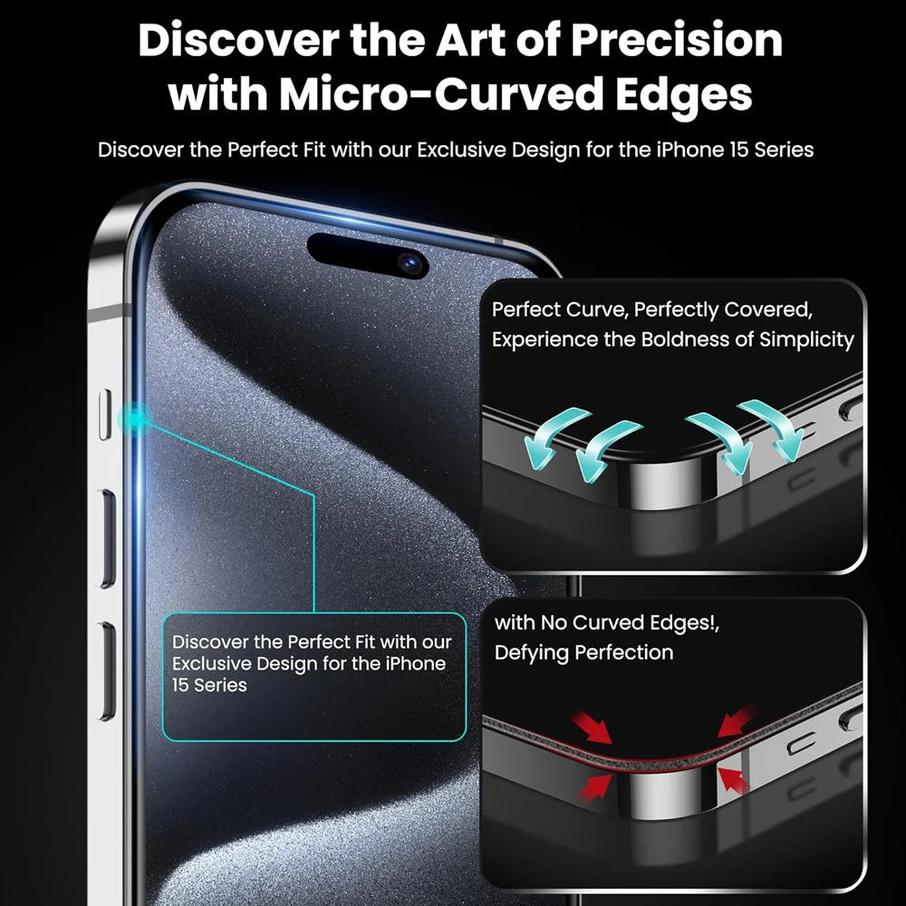 HD Screen Protection For iPhone 11,12,13,14,15 and 16 Pro Max Tempered Glass